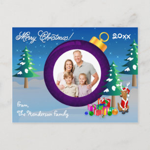 Personalized PHOTO Christmas Ornament Post Card 6