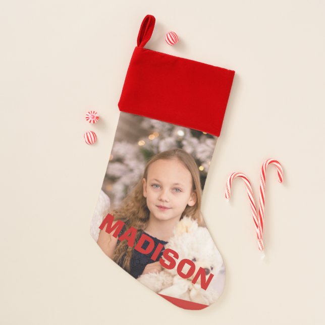 Personalized Photo Christmas Stocking (Front)