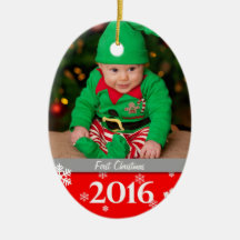 Personalized Photo Christmas Tree Ornament 2016