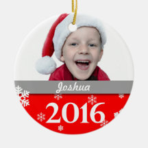 Personalized Photo Christmas Tree Ornament 2016