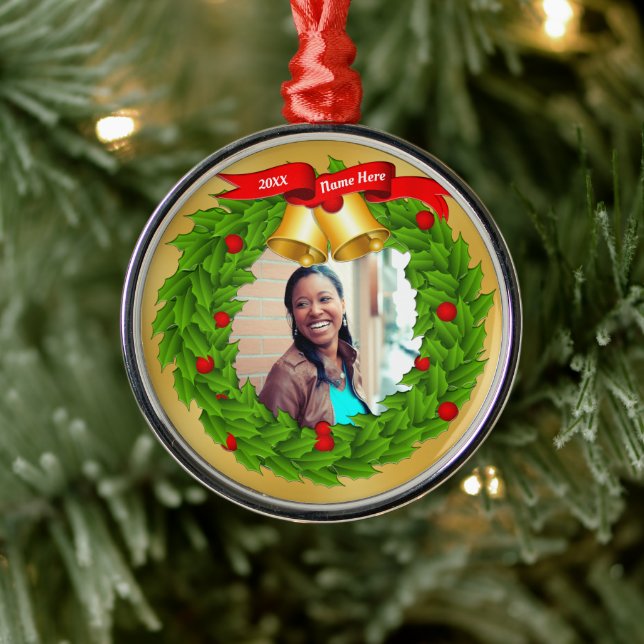 Personalized Photo Christmas Tree Ornaments (Tree)