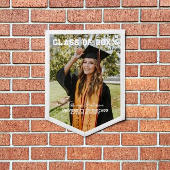 Personalized Photo Class Of 2023 Graduation Pennant by lesrubadesigns at Zazzle