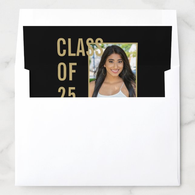 Personalized Photo Class Of 25 Graduation Envelope Liner (In Envelope)