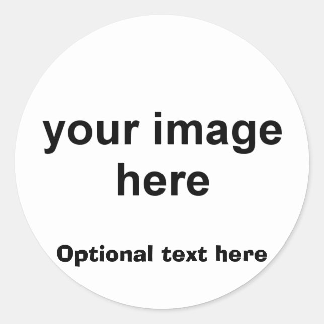 Personalized Photo Classic Round Sticker (Front)