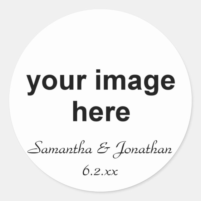 Personalized Photo Classic Round Sticker (Front)