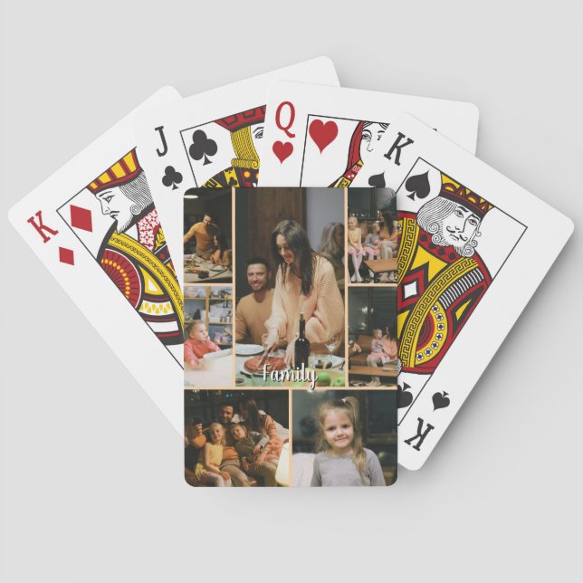 Personalized Photo Cllage Playing Cards (Back)
