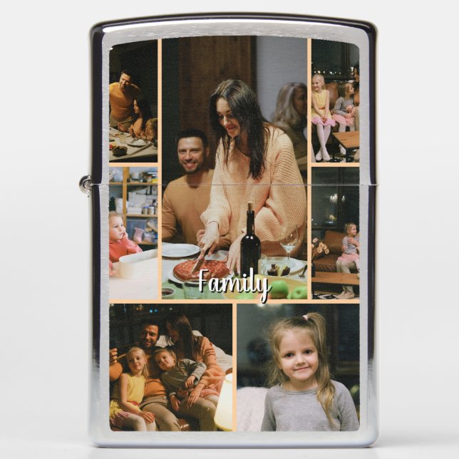 Personalized Photo Cllage  Zippo Lighter (Front)