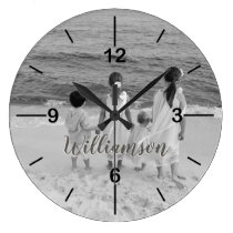 Personalized Photo Clock Customized with Name Personalized Photo Clock Customized with Name