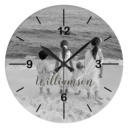 Personalized Photo Clock Customized with Name