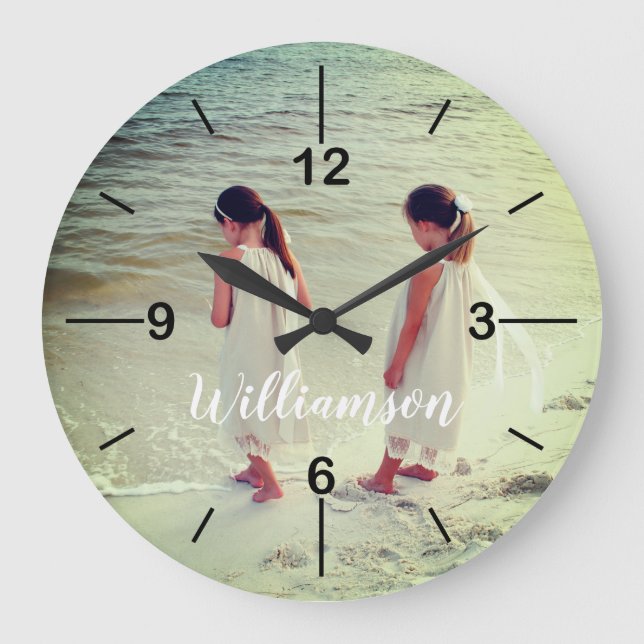 Personalized Photo Clock with Photo Filter Effect (Front)