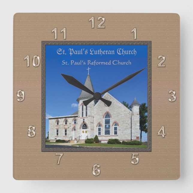 Personalized PHOTO CLOCK with Two Text Boxes (Front)