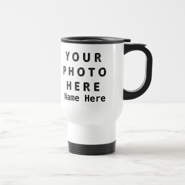 Personalized Photo Coffee Travel Mugs 2 Photos (Right)