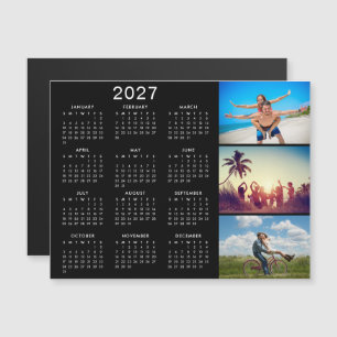 Personalized Photo Collage 2027 Calendar Magnet