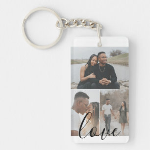 Personalized Photo Collage and Text Keychain