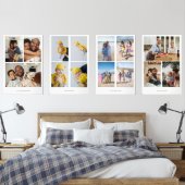 Personalized Photo Collage and Text Wall Art Sets (Bedroom)