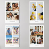 Personalized Photo Collage and Text Wall Art Sets (Front)