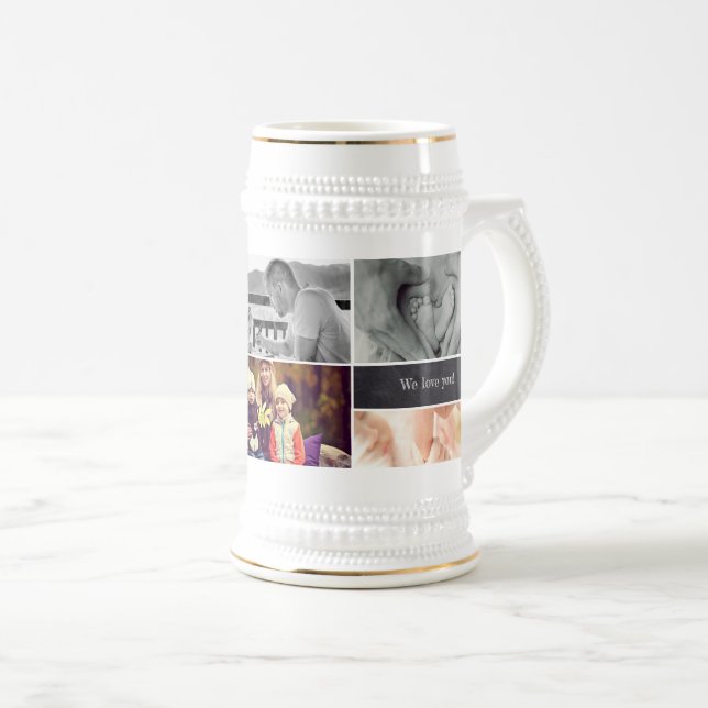 Personalized, Photo collage Beer Stein (Front Right)