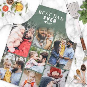 Personalized Photo Collage Best Dad Apron
