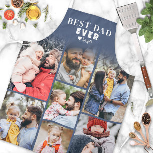 Personalized Photo Collage Best Dad Apron