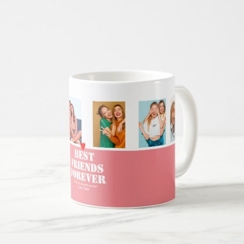 Personalized Photo Collage BFF Gift Best friends Coffee Mug