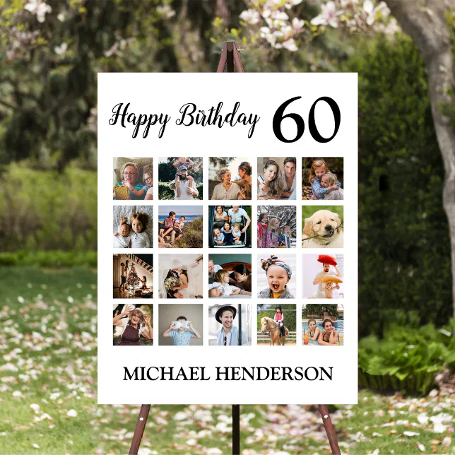 Personalized Photo Collage Birthday Foam Boards Zazzle