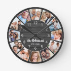Personalized Photo Collage Black Wood Family