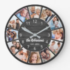 Personalized Photo Collage Black Wood Family