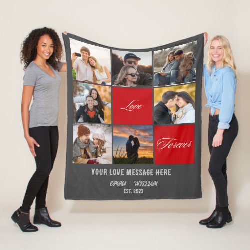 Personalized Photo Collage Blanket _ Romantic gift