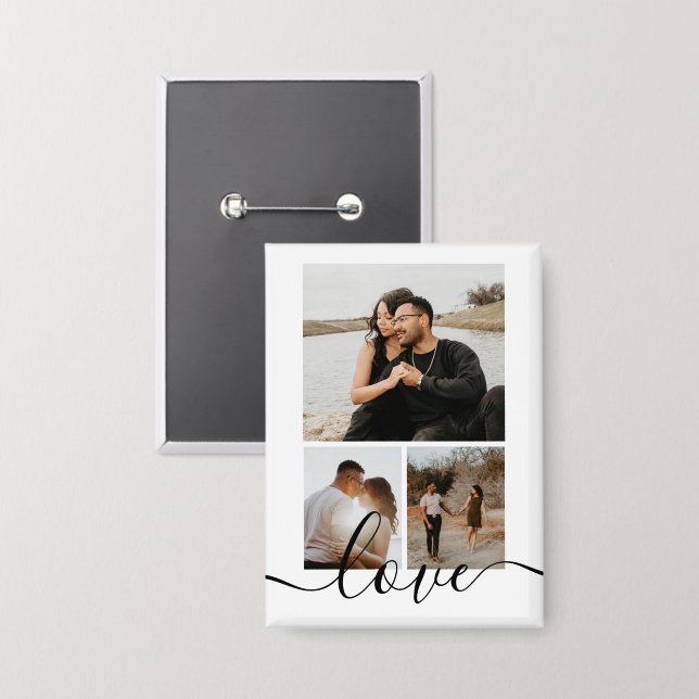 Personalized Photo Collage  Button (Front/Back)