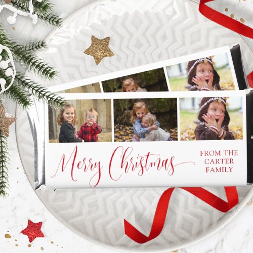 Personalized Photo Collage Christmas Chocolate Hershey Bar Favors