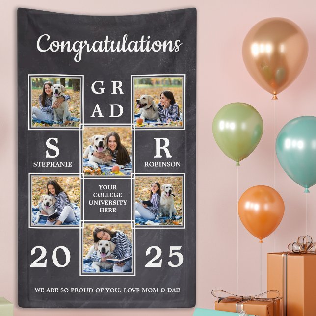 Personalized Photo Collage Congratulation Graduate Banner (Creator Uploaded)