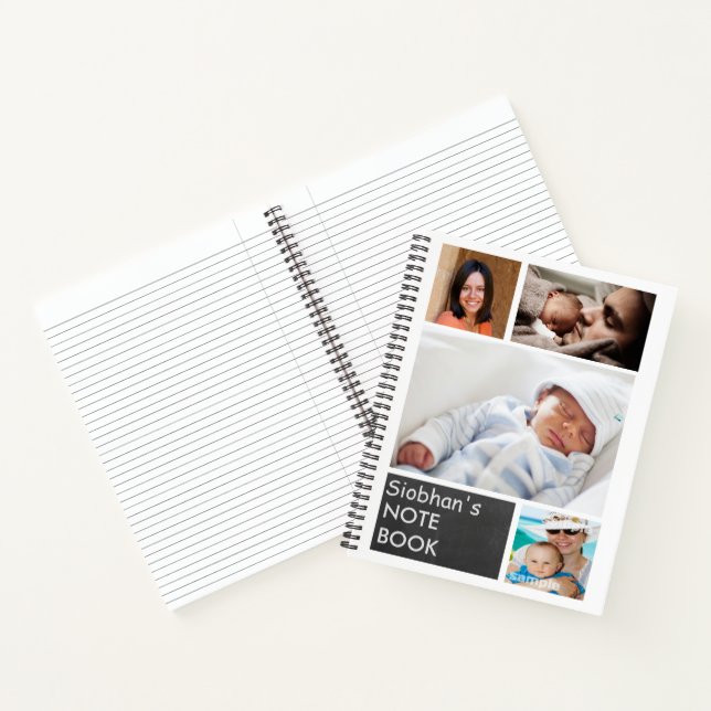 Personalized Photo Collage Custom DIY Notebook (Inside)