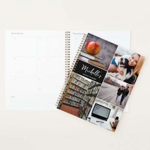 Personalized Photo Collage custom Monthly planner