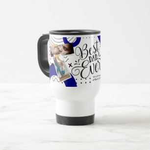 Personalized Photo Collage Custom Text Fathers Day Travel Mug