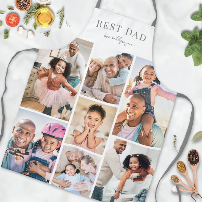 Personalized Photo Collage Dad Apron (Personalized Photo Collage Dad Apron)