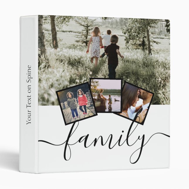 Personalized Photo Collage Family 3 Ring Binder (Front/Spine)