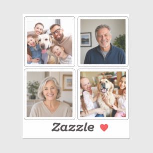 Personalized Photo Collage Family Pet Picture Sticker