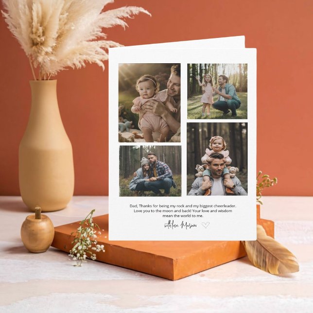 Personalized photo collage Father's Day Card (Creator Uploaded)