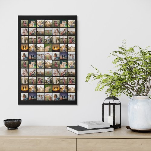 Personalized Photo Collage Faux Canvas Print