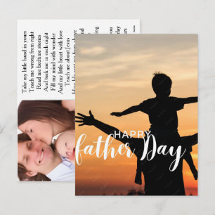 Personalized Photo Collage First Fathers Day Keep Holiday Postcard