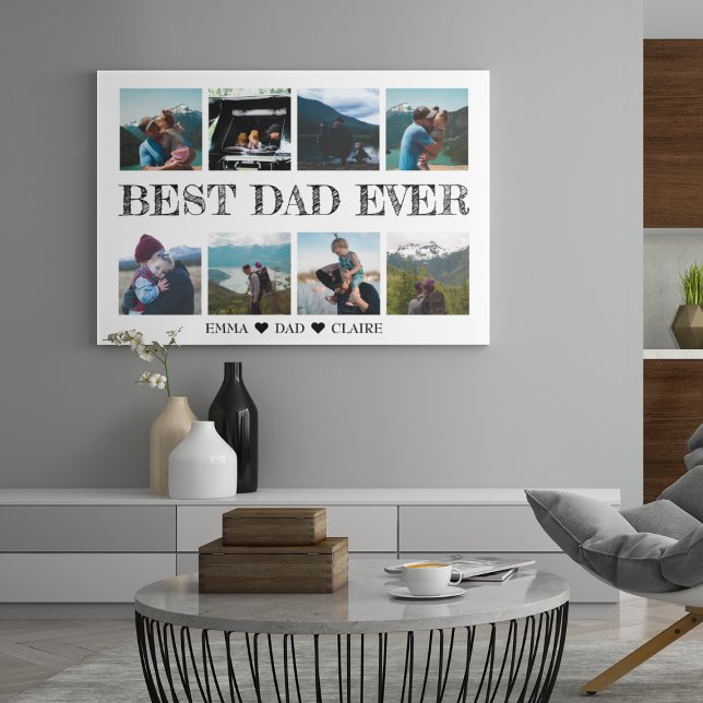 Personalized Photo Collage Gift Best Dad Ever  Acrylic Print (Creator Uploaded)