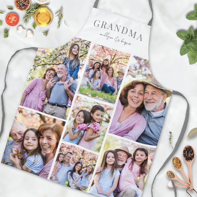 Personalized Photo Collage Grandma Apron (Personalized Photo Collage Grandma Apron)