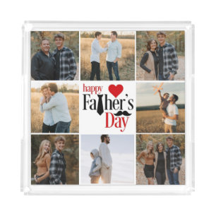  Personalized Photo Collage "Happy Father's Day" A Acrylic Tray