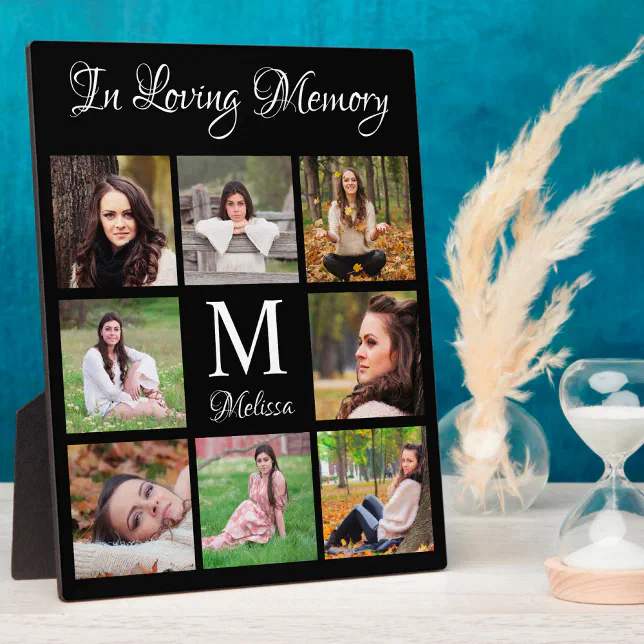Personalized Photo Collage In Loving Memory Plaque | Zazzle