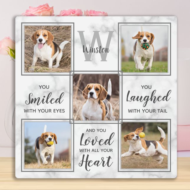 Personalized Photo Collage  Keepsake Pet Memorial Plaque (Creator Uploaded)