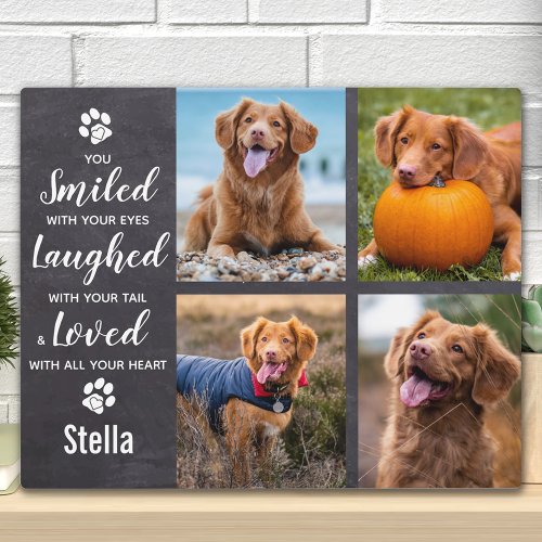 Personalized Photo Collage Keepsake Pet Memorial Plaque