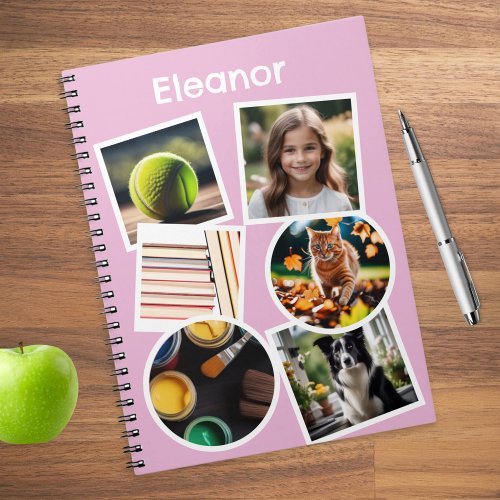 Personalized Photo Collage Kids Create Your Own Notebook