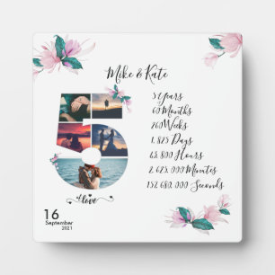 Personalized Photo collage Love Couple Anniversary Plaque