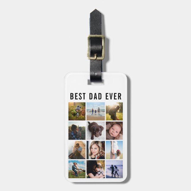Personalized Photo Collage Luggage Tag (Front Vertical)