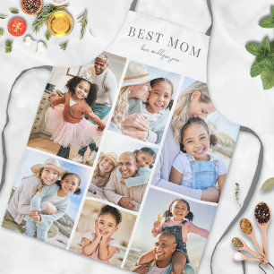 Personalized Photo Collage Mom Apron